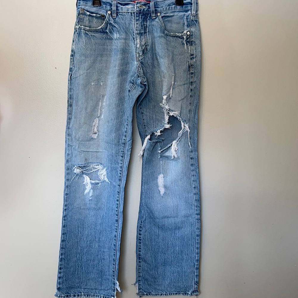 Unionbay extremely distressed jeans